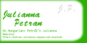 julianna petran business card